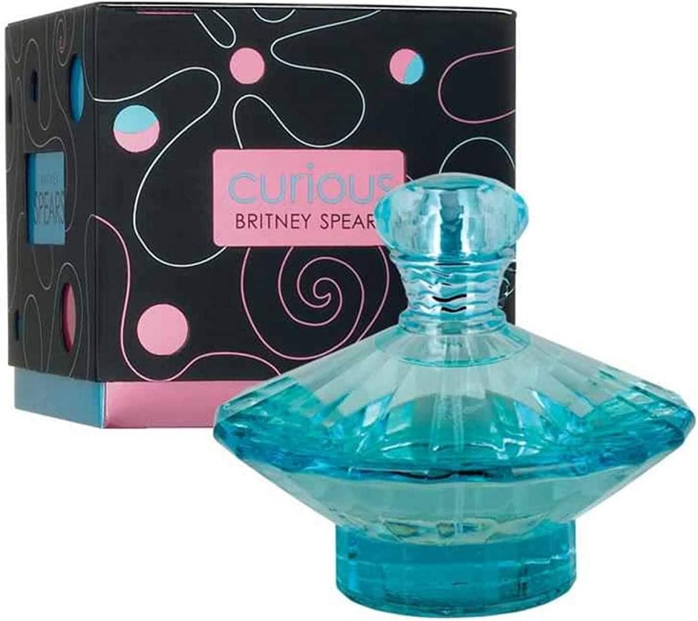 Affinity Britney Spears Curious EDP-S 100ml perfume bottle with a sleek design and floral accents.