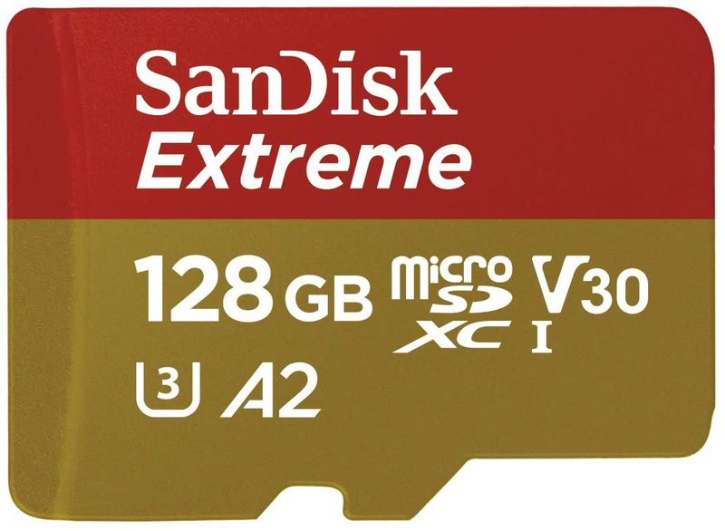 SanDisk 128GB Class 10 MicroSD Memory Card and Adapter