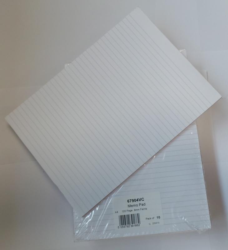 ValueX A4 Memo Pad Ruled 120 Pages White (Pack 10)