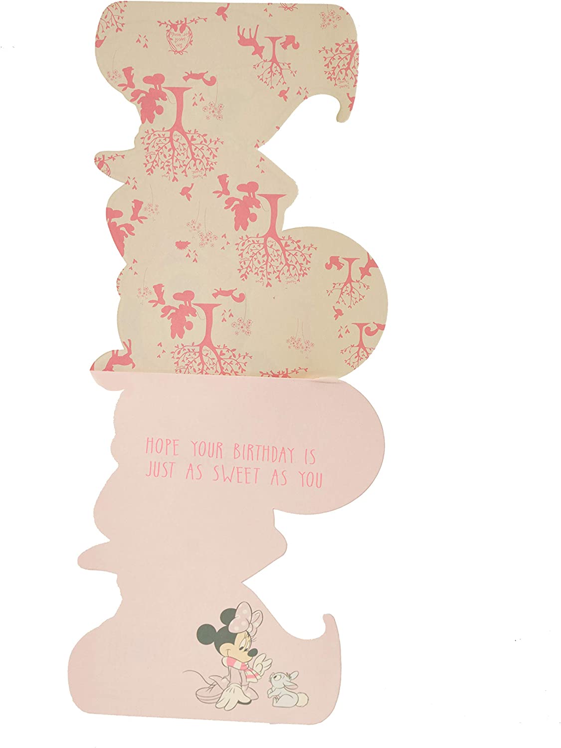 You're 1 Disney Minnie Mouse Die Cut Design Baby Girl Birthday Card