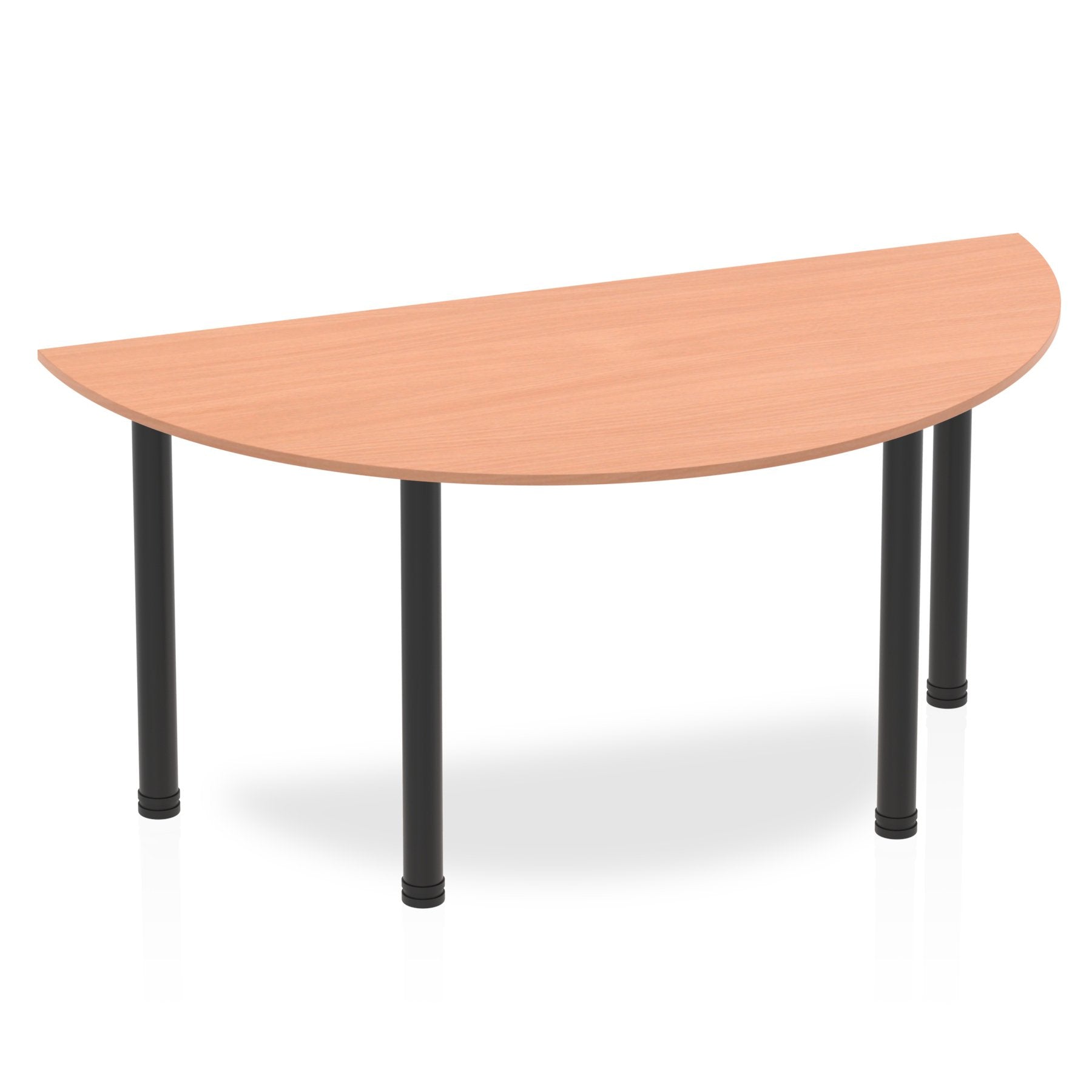 Dynamic Impulse 1600mm Semi Circle Table Beech Top Black Post Leg BF00387 DD