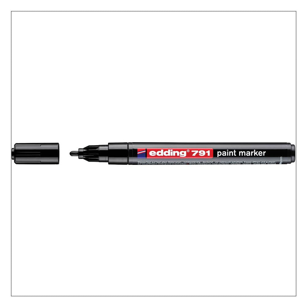 edding 791 Paint Marker Bullet Tip 192mm Line Black (Pack 10) - 4-791001
