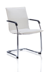 Echo Cantilever Chair White Soft Bonded Leather BR000038 DD