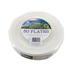 Caterpack Biodegradable Plates 9 Inch White (Pack 50) - 03864