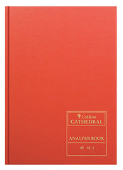 Collins Cathedral Analysis Book Casebound A4 14 Cash Column 96 Pages Red 69/14.1 - 811081