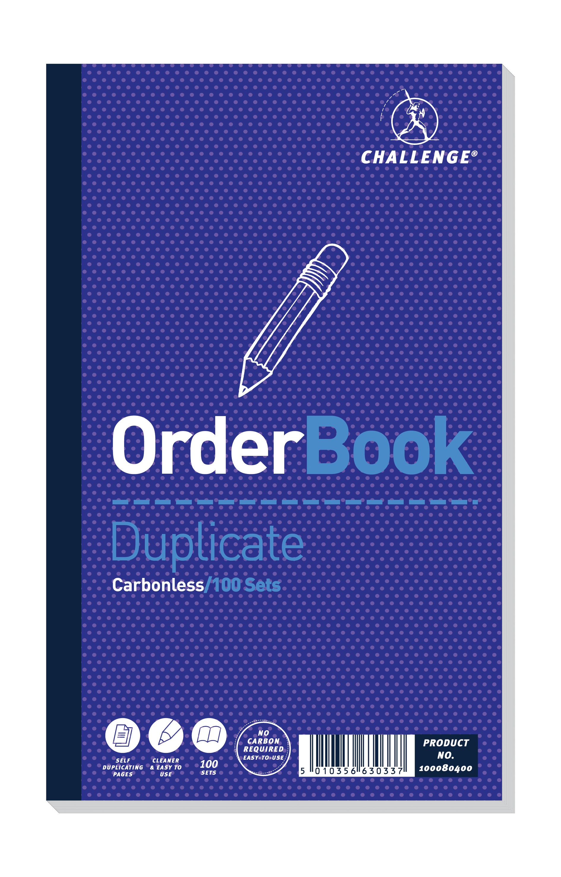 Challenge Duplicate Order Book 210x130mm Card Cover 100 Sets (Pack 5) 100080400
