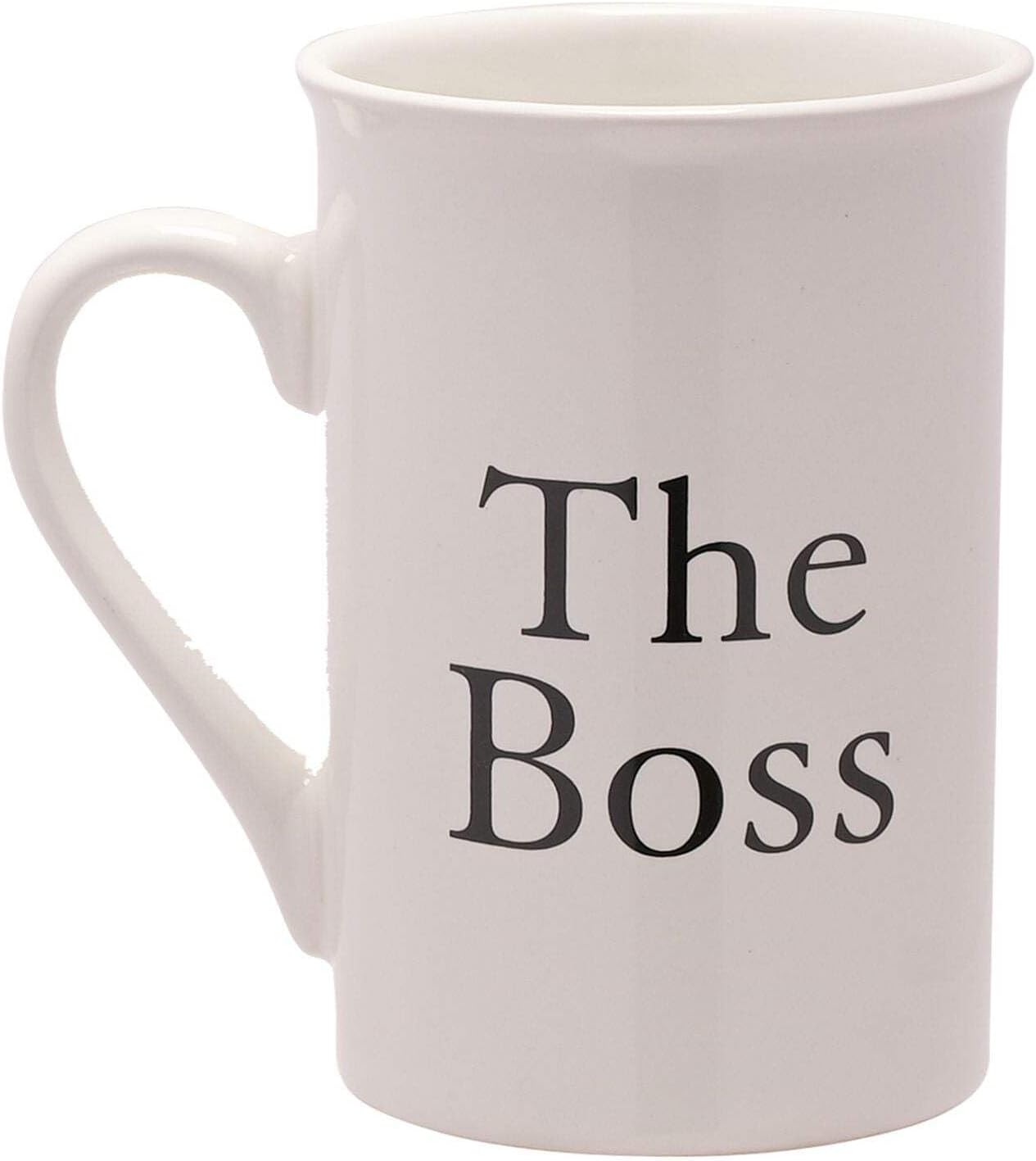 Amore by Juliana® Amore 2-piece mug set featuring "the Boss" and "the Real Boss" novelty coffee mugs on white background.