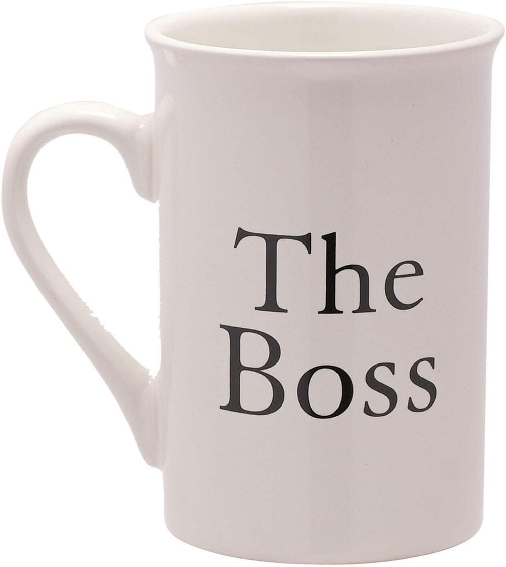 Amore by Juliana® Amore 2-piece mug set featuring "the Boss" and "the Real Boss" novelty coffee mugs on white background.
