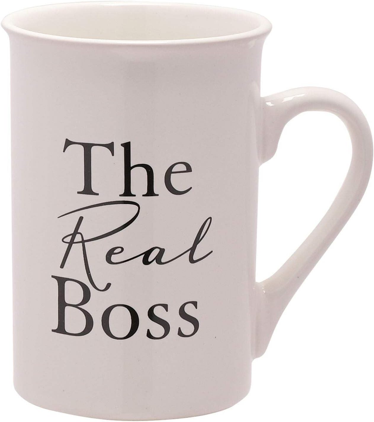 Amore by Juliana® Amore 2-piece mug set featuring "the Boss" and "the Real Boss" novelty coffee mugs on a white background.