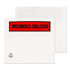 Blake Packaging Envelopes C7 Document Enclosed Wallet Printed Clear Peel and Seal 30mu 123x111mm (Pack 1000) - PDE12