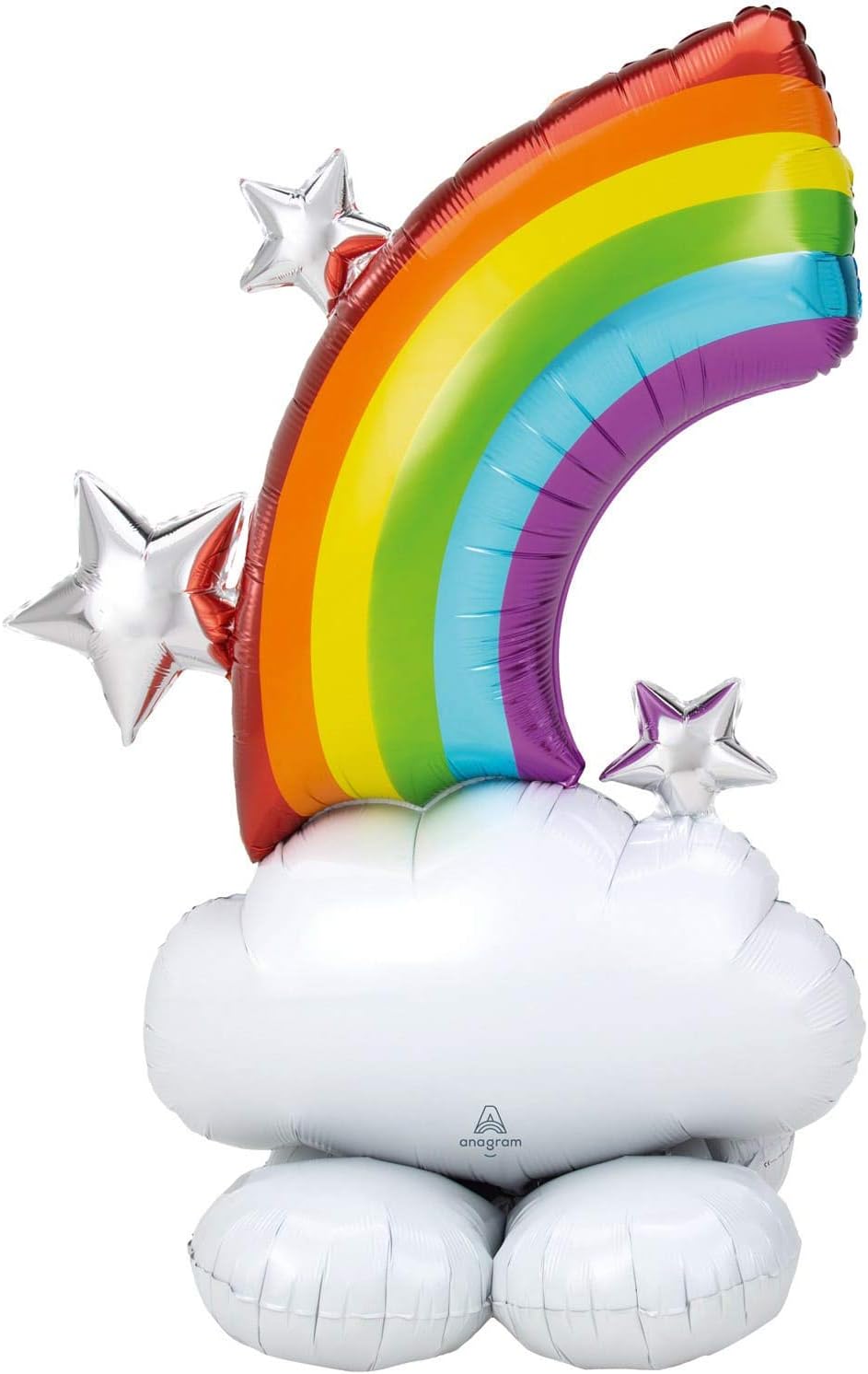 Colorful Anagram Rainbow Foil Balloon with vibrant rainbow design, perfect for celebrations and party decorations.