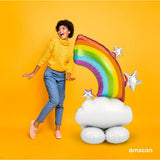 Colorful Anagram Rainbow Foil Balloon with vibrant rainbow design, perfect for celebrations and party decorations.