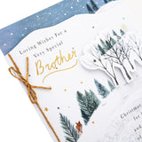 Christmas Greeting Card for Brother with Festive Seasonal Design and Heartfelt Wishes