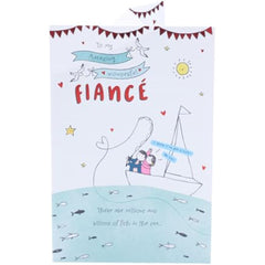 Valentine's Day Card for Fiancé - Cute Sketch Design, Romantic Greeting