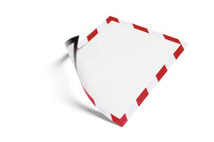 Durable DURAFRAME SECURITY Magnetic Frame Safety Sign & Document Holder A4 Red/White (Pack 5) - 4945132