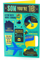Son 18th Birthday Card - 18th Birthday Card Male - Funny 18th Birthday Card