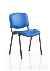 ISO Stacking Chair Blue Vinyl Black Frame BR000063 DD