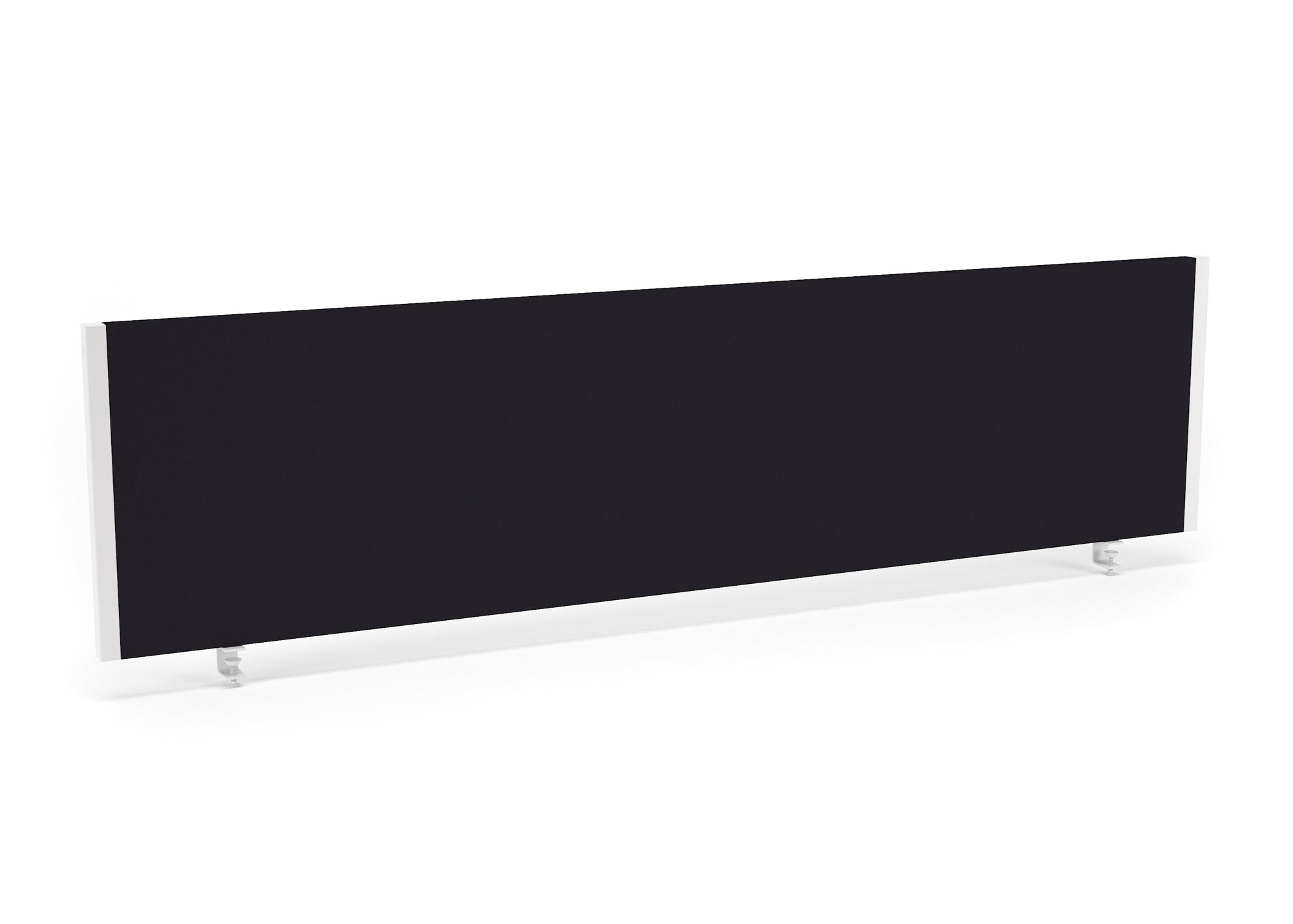 Impulse Straight Screen W1600 x D25 x H400mm Black With White Frame - I004624 DD