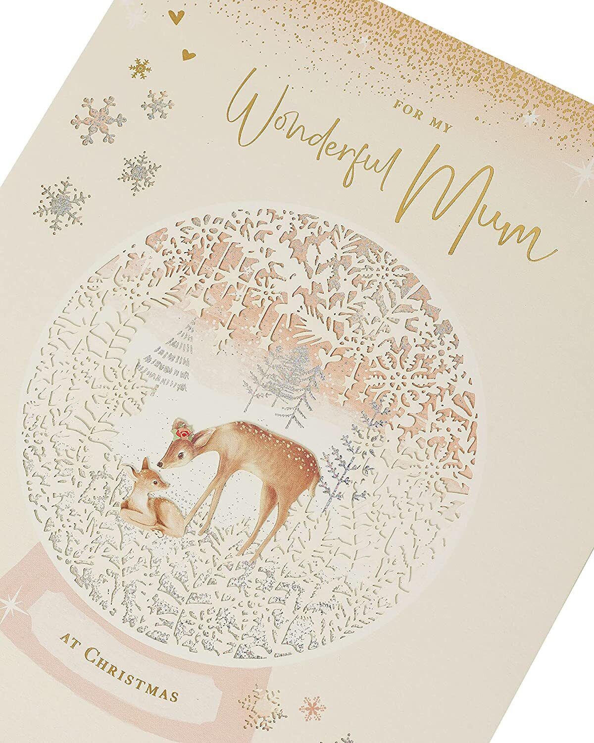 Doe And Deer Wonderful Mum Christmas Card