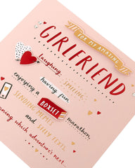 Girlfriend Valentines Day Card With Envelope - Sweet Design