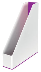 Leitz WOW Magazine File Dual Colour White/Purple 53621062