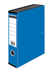 ValueX Box File Paper on Board Foolscap 65mm Capacity 80mm Spine Width Clip Closure Blue (Pack 10) - 31813DENTx10