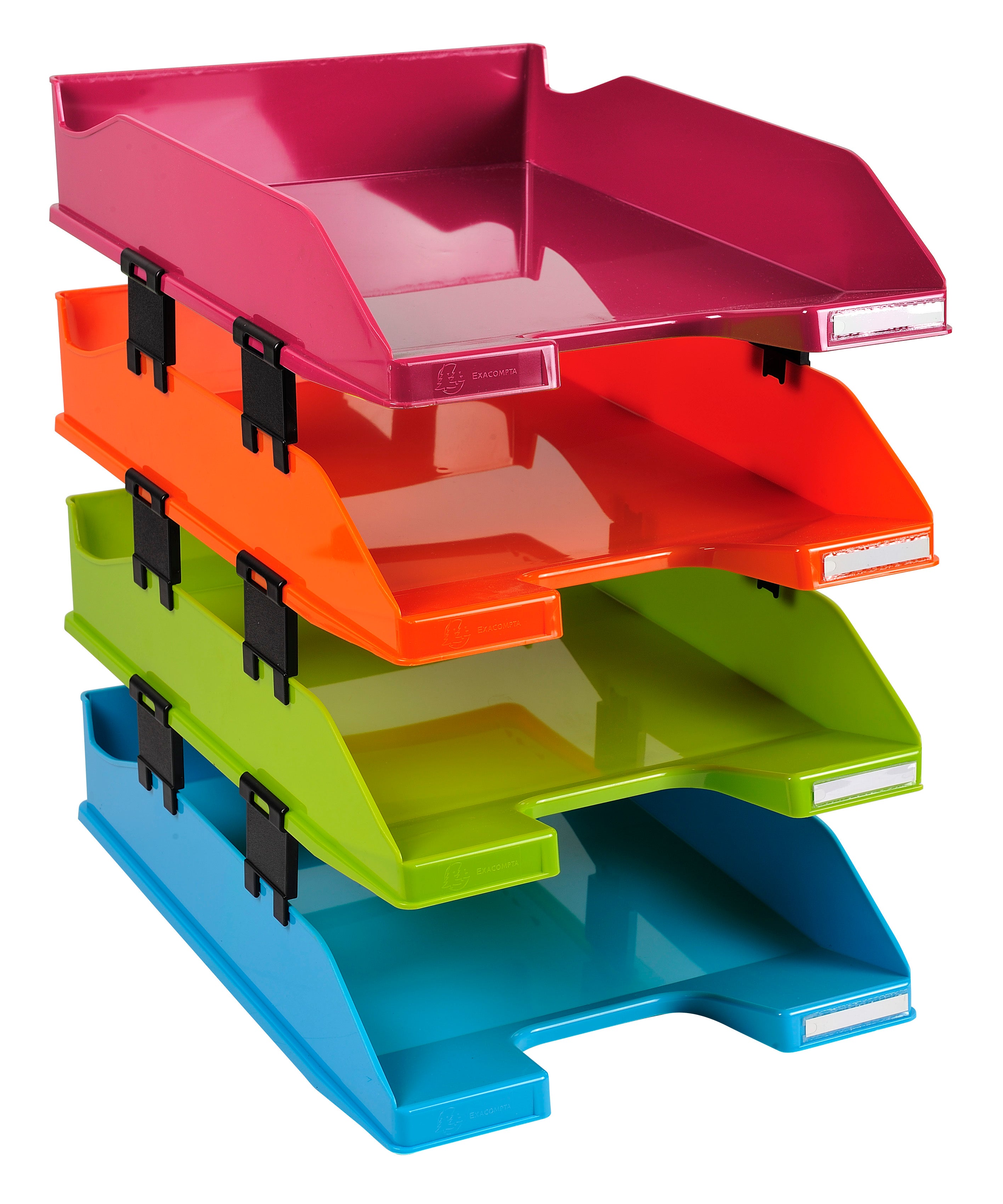 Exacompta Letter Trays Combo Midi Iderama Opaque Assorted (Pack 4) 113298SETD