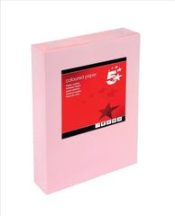 5 Star Office Coloured Copier Paper Multifunctional 500 Sheets Ream-Wrapped 80gsm A4 Light Pink