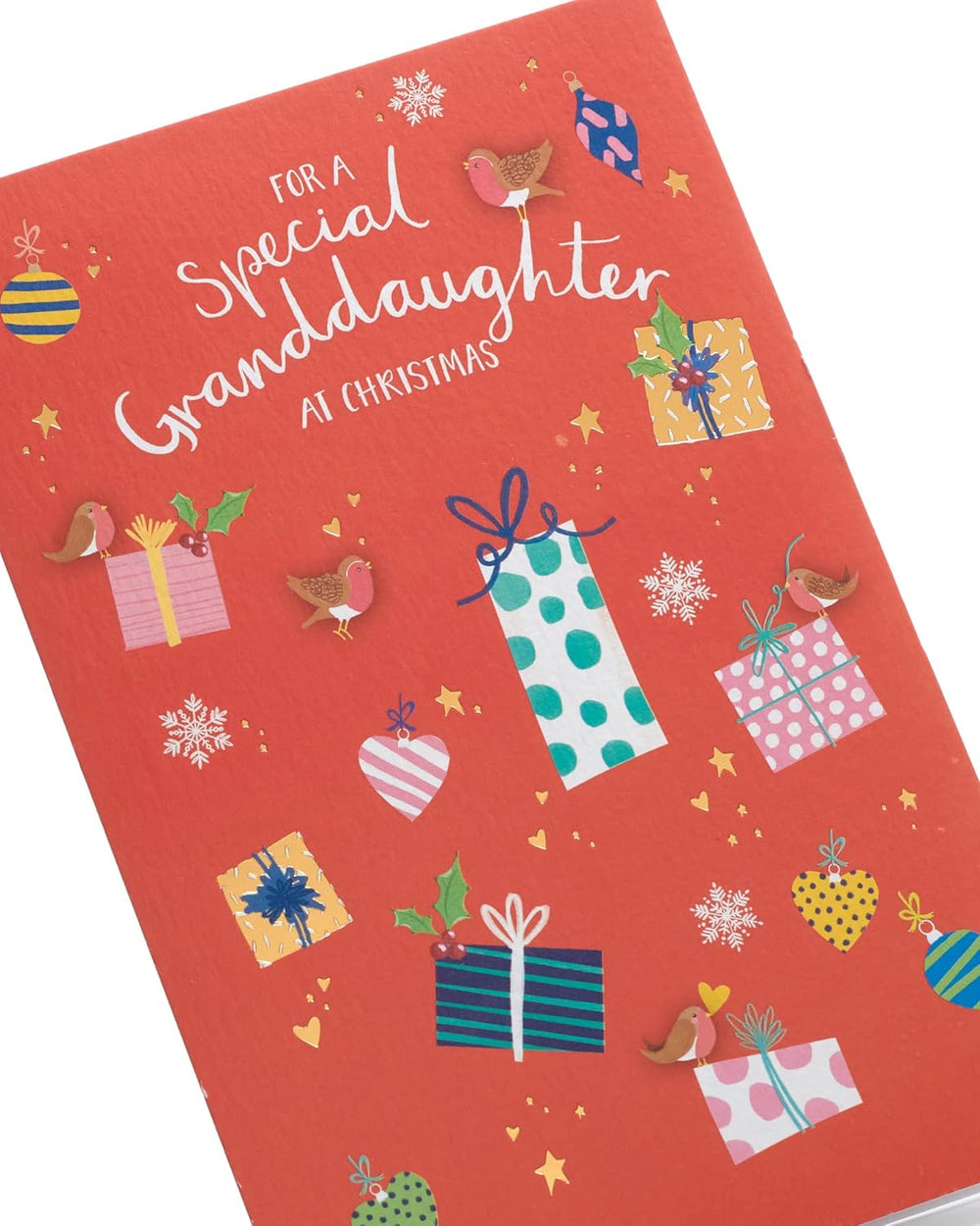 UK Greetings Granddaughter Christmas Card – Sweet Presents Multi Design