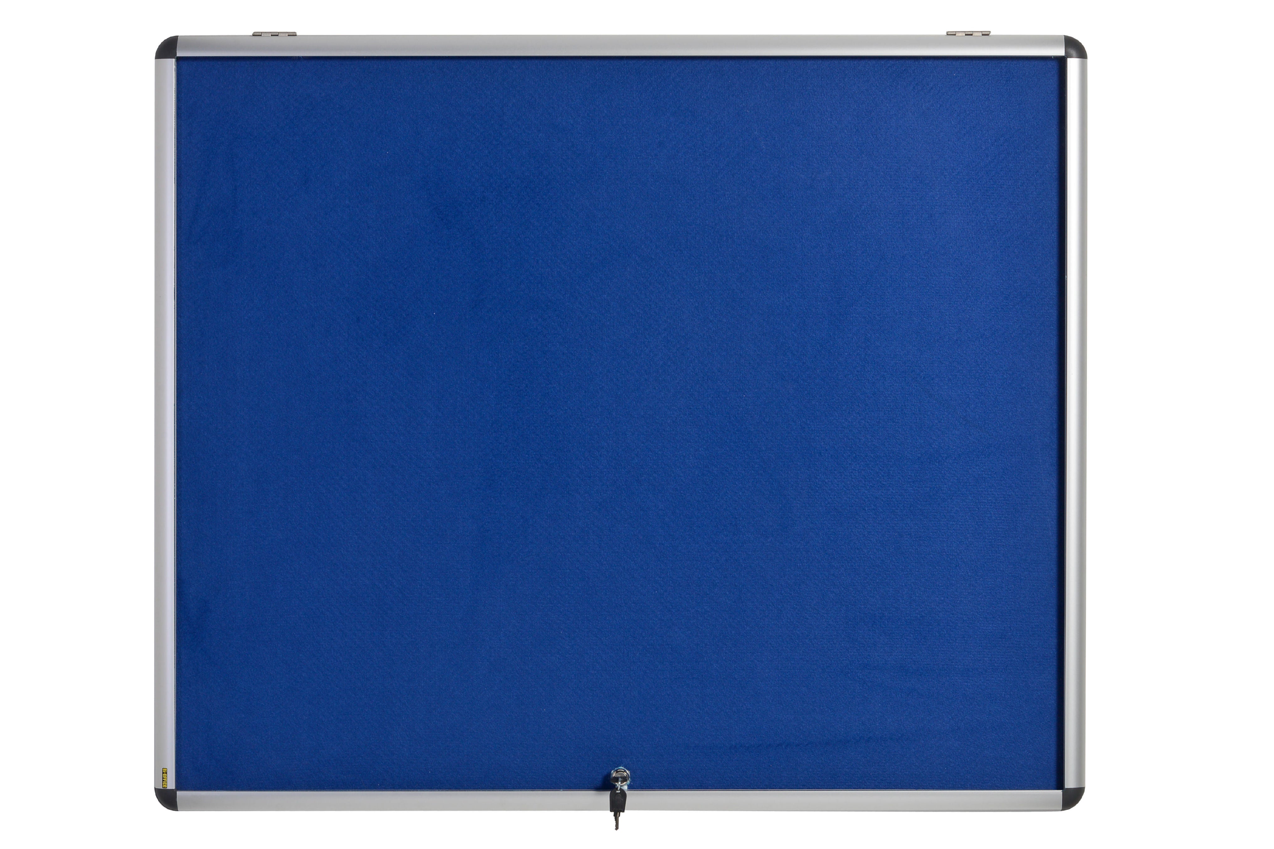 Bi-Office Fire Retardant Blue Felt Lockable Noticeboard Display Case 8 x A4 924x653mm - ST350101150 DD