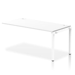 Impulse Single Row Bench Desk Extension Kit W1600 x D800 x H730mm White Finish White Frame - IB00387 DD
