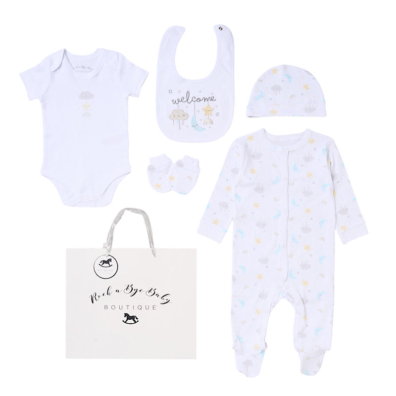Send It By White Cloud/Star 'Welcome' 5 Piece Set