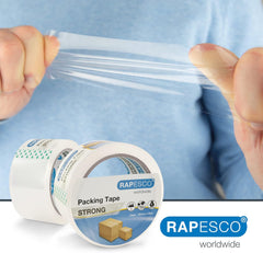 Rapesco Strong Packing Tape 50mm x 60m – Clear (Pack 2)