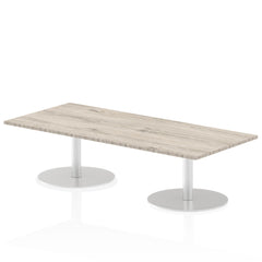 Dynamic Italia 1800 x 800mm Poseur Rectangular Table Grey Oak Top 475mm High Leg ITL0303 DD