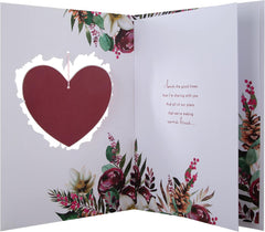 Hallmark Boxed Christmas Card for Girlfriend - Traditional Heart and Verse Design
