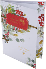 Hallmark Boxed Christmas Card for Wife - Classic Seasonal Foliage Design