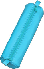 Juscha Alassio Pencil Case – Genuine Leather, Turquoise, 21 x 6 cm