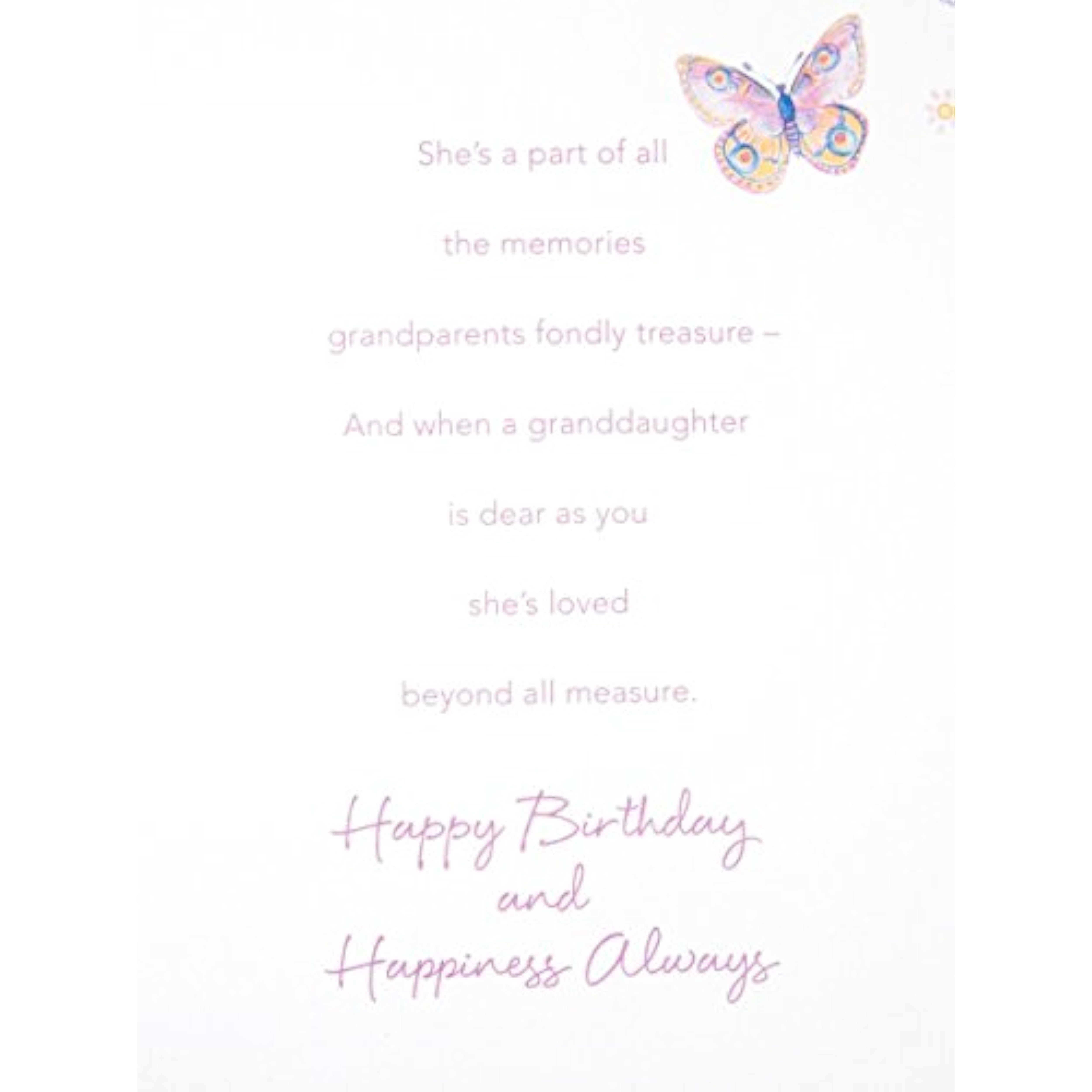 For a Granddaughter Who Means so Much, Birthday Greetings Card
