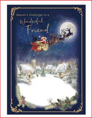 Season's Greeting to a Wonderful Friend Christmas Card