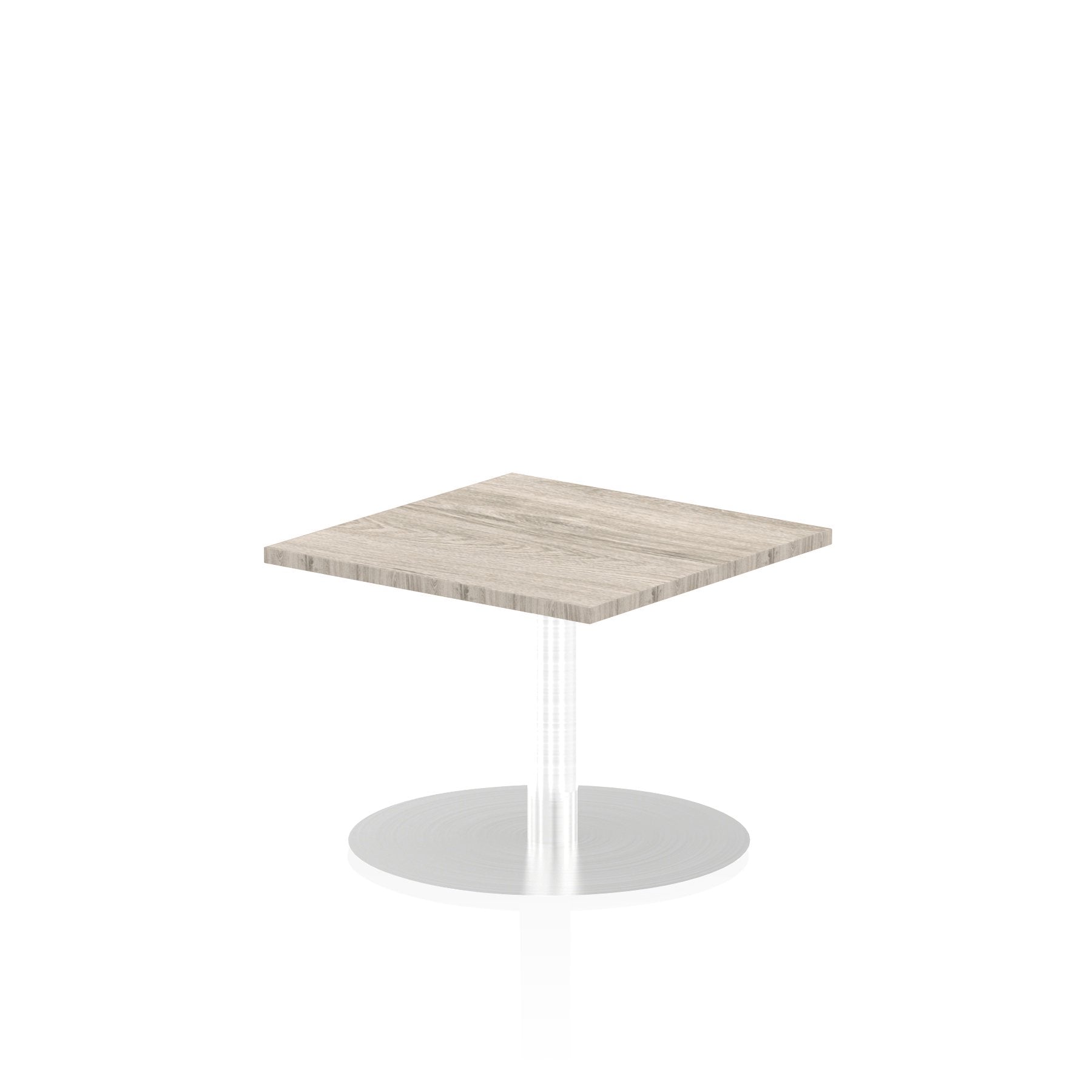 Dynamic Italia 600mm Poseur Square Table Grey Oak Top 475mm High Leg ITL0213 DD
