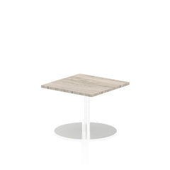 Dynamic Italia 600mm Poseur Square Table Grey Oak Top 475mm High Leg ITL0213 DD