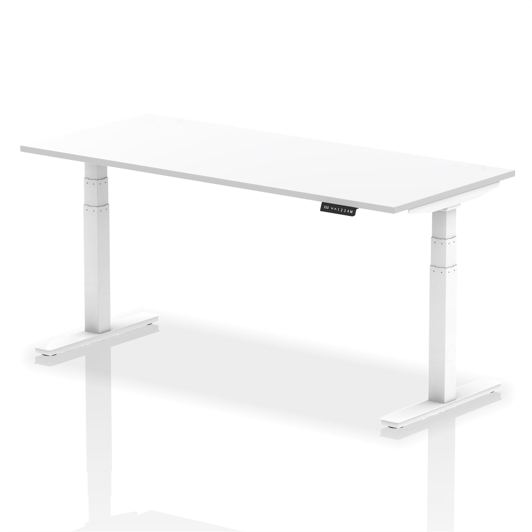 Dynamic Air 1800 x 800mm Height Adjustable Desk White Top White Leg HA01032 DD