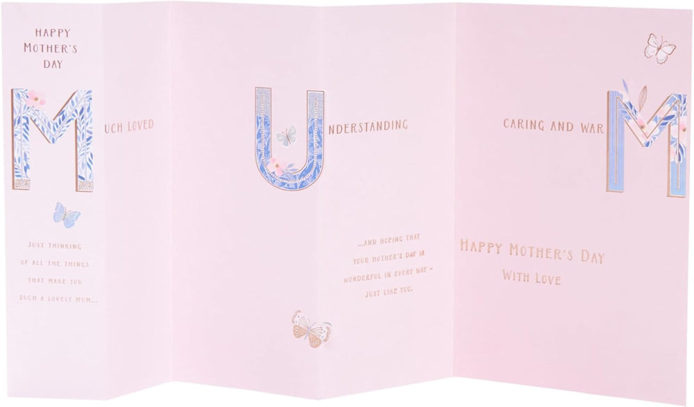 UK Greetings Mother's Day Card for Mum - Beautiful Fold Out Design