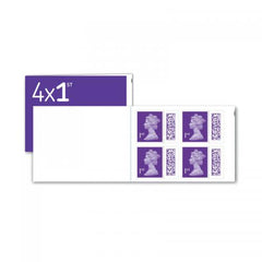 Queen Elizabeth II Barcoded Definitive Stamps - 4 x 1st Class Royal Mail Pack