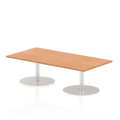 Dynamic Italia 1600 x 800mm Poseur Rectangular Table Oak Top 475mm High Leg ITL0284 DD