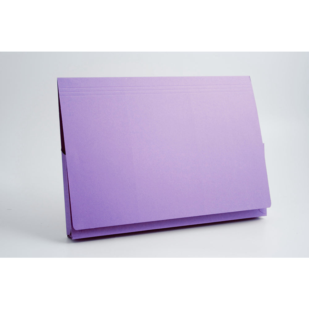 Guildhall Document Wallet Manilla 356x254mm Full Flap 315gsm Mauve (Pack 50) - PW3-MVEZ