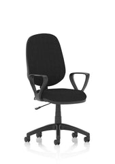 Eclipse Plus I Black Chair With Loop Arms KC0014 DD
