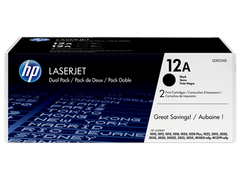 HP 12A Black Standard Capacity Toner Twinpack 2 x 2K pages (Pack 2) for HP LaserJet 1012/1018/1020/1022/3015/3020/3030/3050/3052/3055/M1120 - Q2612AD