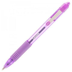 Zebra Z-Grip Smooth Retractable Ballpoint Pens – Violet Ink, 1.0mm Tip, Pack of 12