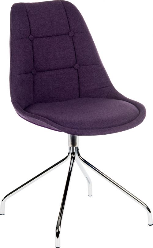 Breakout Upholstered Reception Chair Plum (Pack 2)